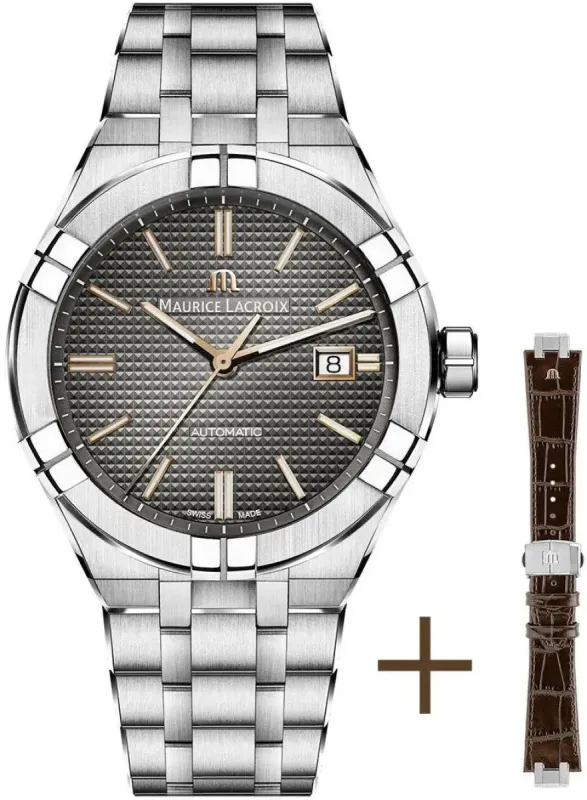 Maurice Lacroix Watch Aikon Automatic 42mm Strap Set made by Jura Watches