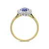 18ct Yellow Gold 0.96ct Sapphire Diamond Oval Cluster Ring sold by Jura Watches