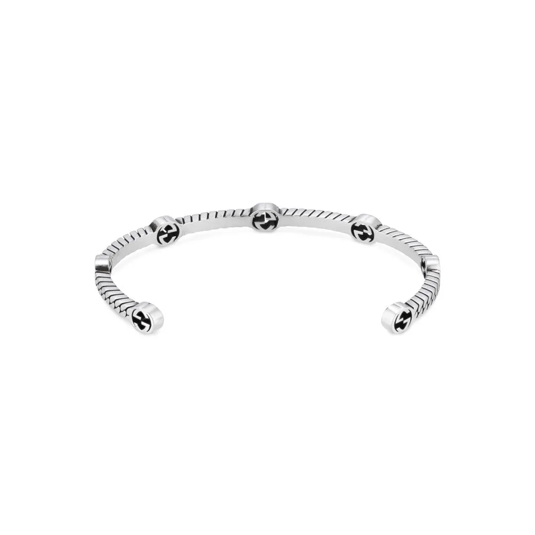 Gucci Interlocking G Sterling Silver Thin Cuff Bracelet D sold by Jura Watches product image thumbnail 3