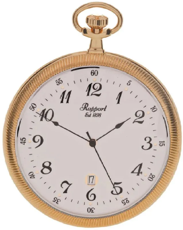 Rapport Pocket Watch Slim Open Face Gold sold by Jura Watches