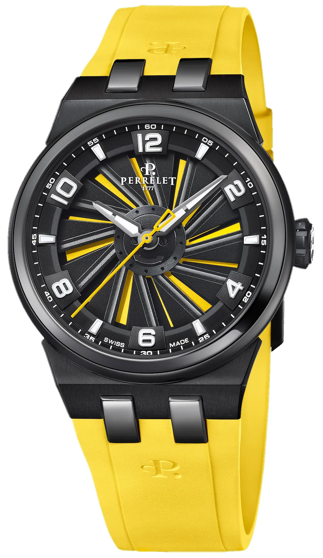Perrelet Turbine Titanium 41 Yellow Watch sold by Jura Watches