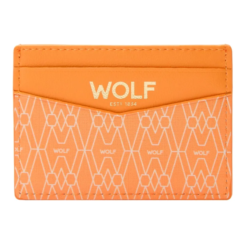 Wolf Signature Vegan Collection Orange Cardholder sold by Jura Watches