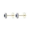 18ct White Gold 0.94ct Sapphire Diamond Oval Cluster Earrings sold by Jura Watches