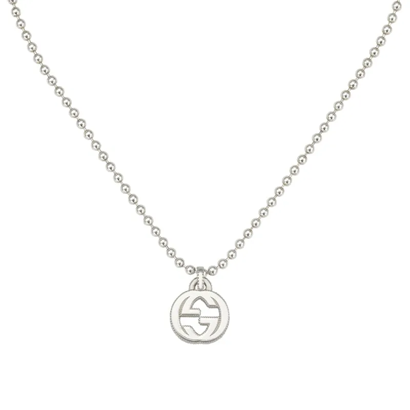 Gucci Interlocking Sterling Silver Pendant Necklace sold by Jura Watches