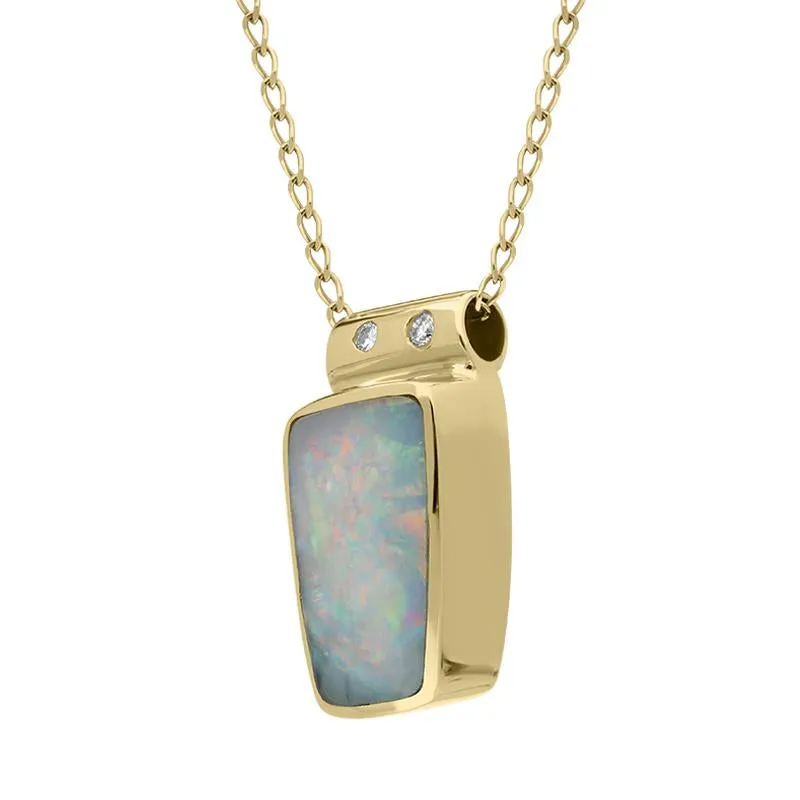 18ct Yellow Gold Opal 0.02ct Diamond Unique Necklace sold by Jura Watches product image thumbnail 2