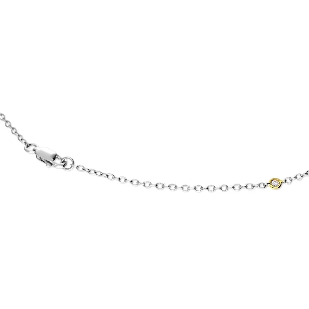 18ct White and Yellow Gold Diamond Long Necklet D sold by Jura Watches product image thumbnail 2