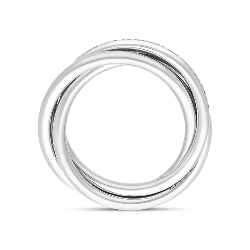18ct White Gold 0.16ct Diamond Three Band Eternity Ring sold by Jura Watches product image thumbnail 3