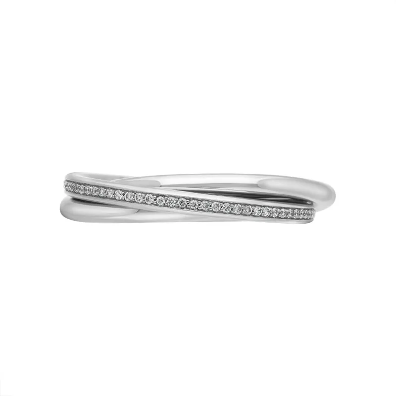 18ct White Gold 0.16ct Diamond Three Band Eternity Ring sold by Jura Watches product image thumbnail 2
