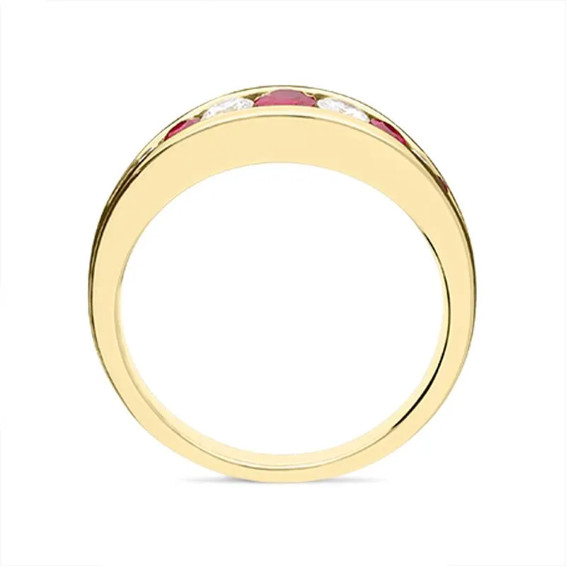 18ct Yellow Gold 0.33ct Ruby Diamond Graduating Half Eternity Ring D sold by Jura Watches product image thumbnail 2