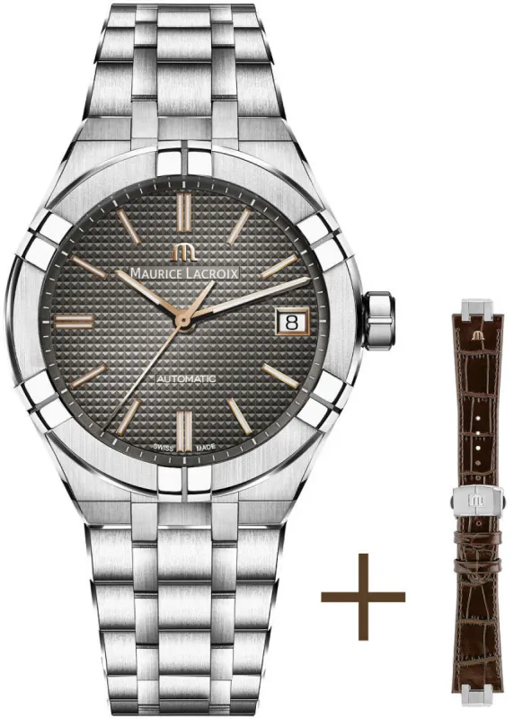 Maurice Lacroix Watch Aikon Automatic 39mm Strap Set made by Jura Watches