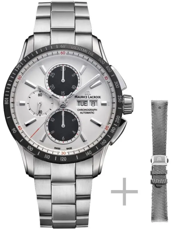 Maurice Lacroix Watch Pontos S Chronograph Strap Set made by Jura Watches