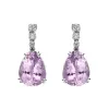 18ct White Gold 8.22ct Amethyst Diamond Drop Earrings sold by Jura Watches