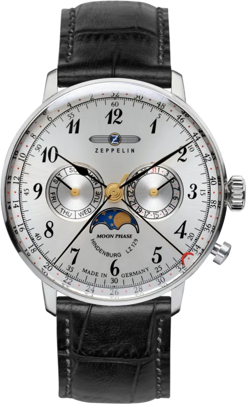 Zeppelin LZ 129 Hindenburg Moonphase Mens Watch sold by Jura Watches