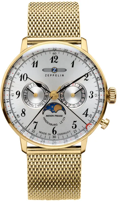 Zeppelin LZ 129 Hindenburg Moonphase Mens Watch sold by Jura Watches