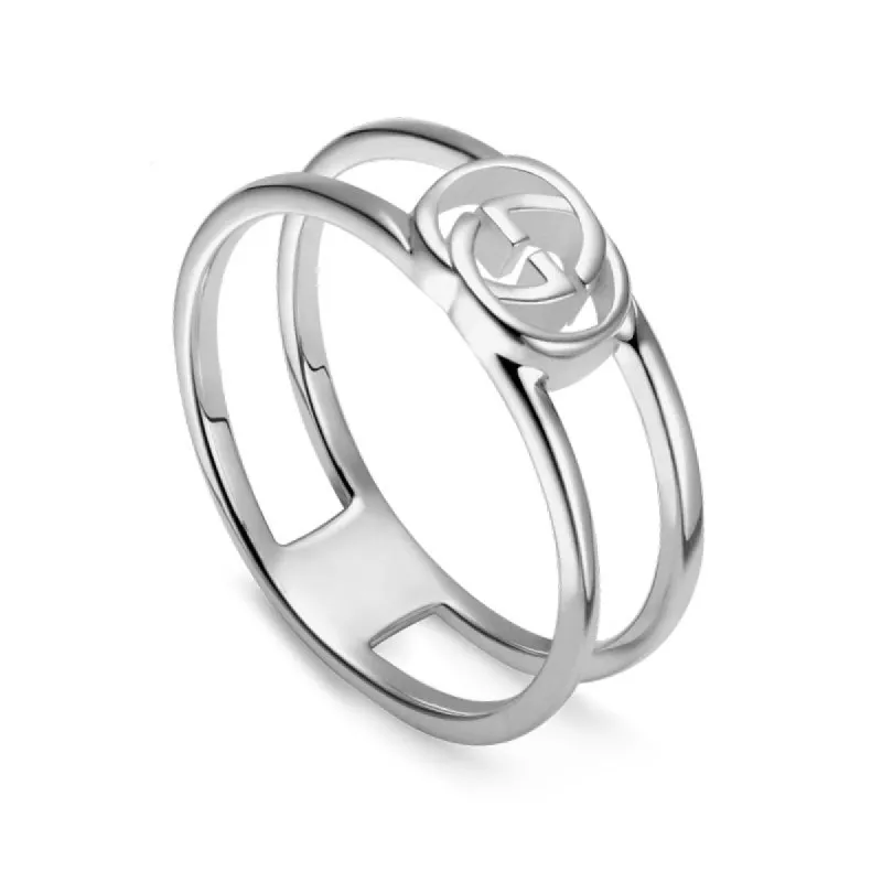 Gucci Interlocking Motif Sterling Silver Ring sold by Jura Watches