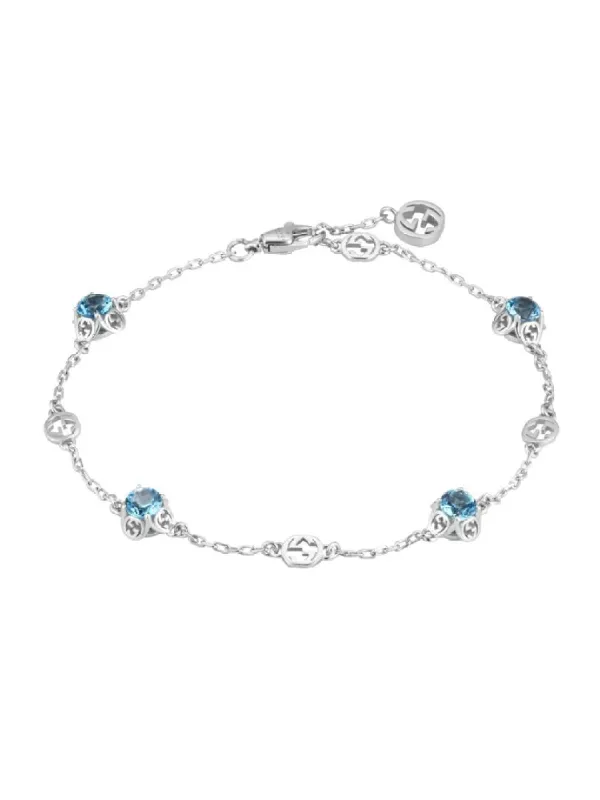 Gucci Interlocking G 18ct White Gold Topaz Bracelet D sold by Jura Watches