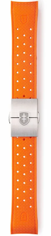 Elliot Brown Strap Leather 22mm Orange Tropic Brushed Steel Deployment made by Jura Watches