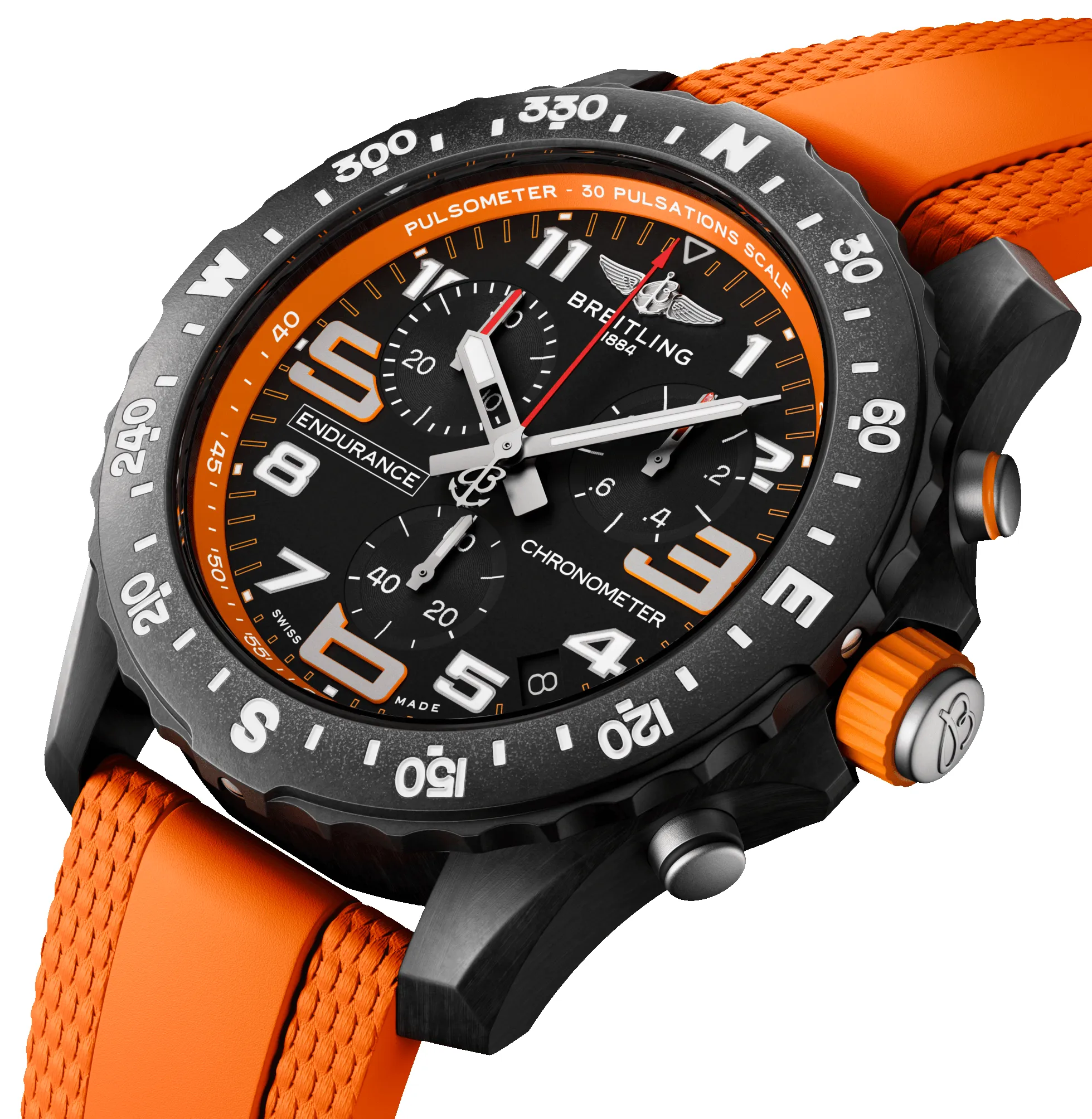 Breitling Endurance Pro 44 Orange Watch sold by Jura Watches product image thumbnail 4