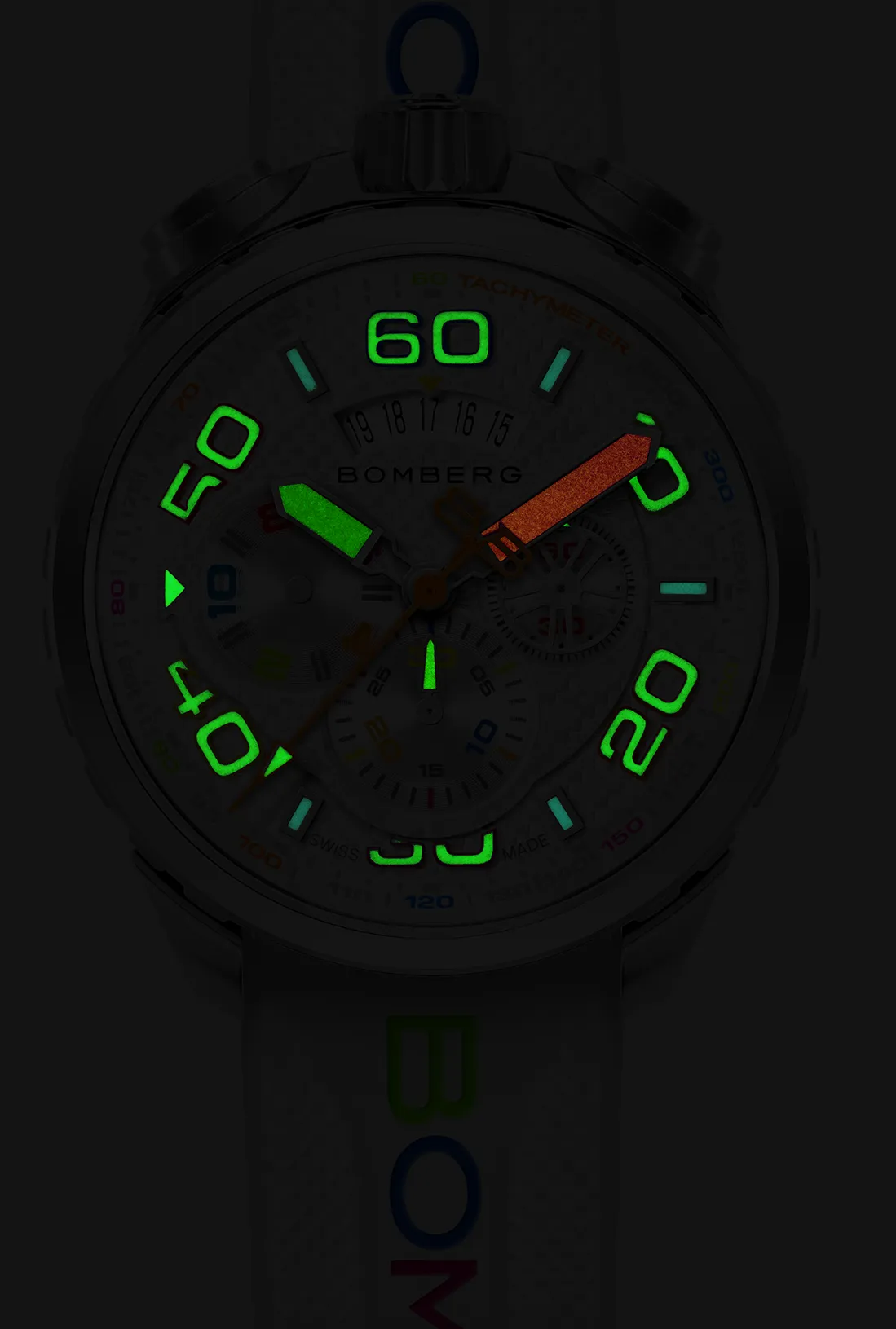 Bomberg Bolt-68 Racing Chroma Carbone White Limited Edition Watch sold by Jura Watches product image thumbnail 3