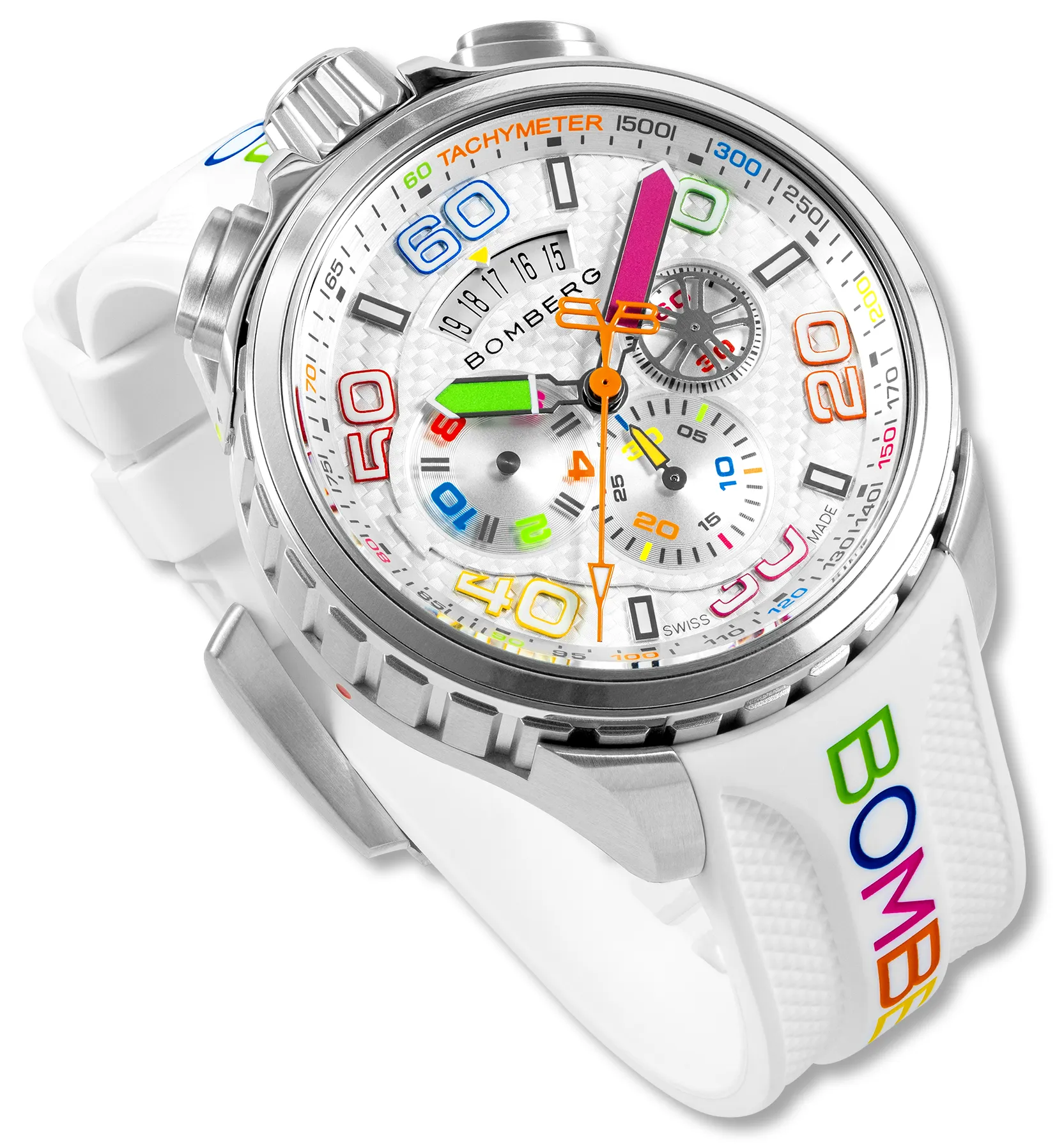 Bomberg Bolt-68 Racing Chroma Carbone White Limited Edition Watch sold by Jura Watches product image thumbnail 5