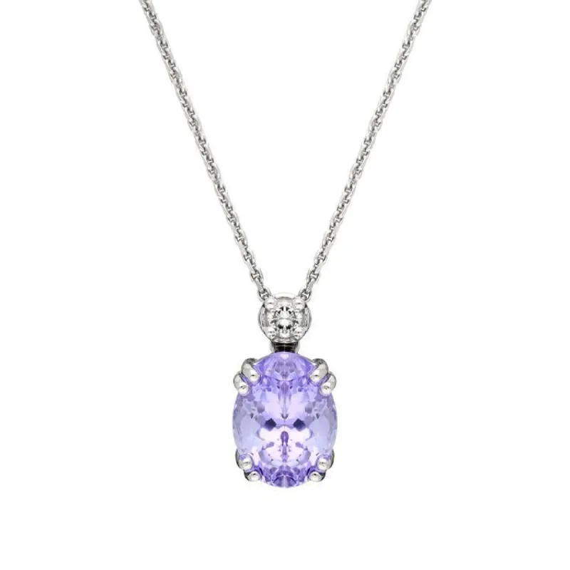 18ct White Gold 26.43ct Amethyst Diamond Necklace D sold by Jura Watches