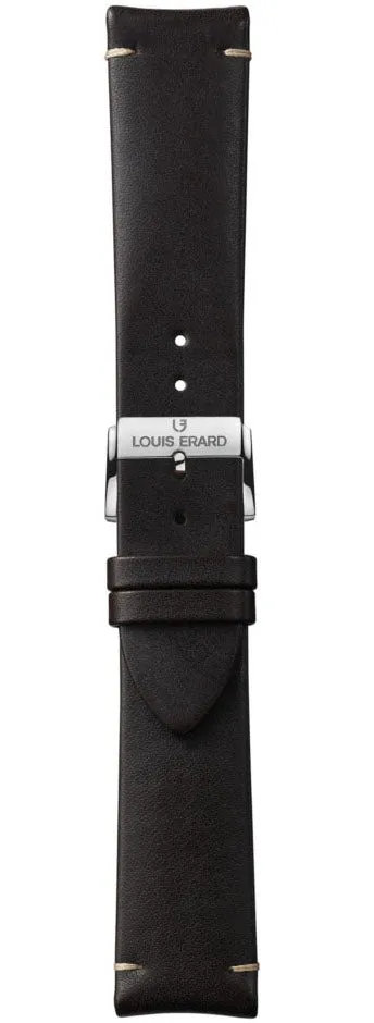 Louis Erard Strap Leather Dark Brown Baranil 20/18mm sold by Jura Watches