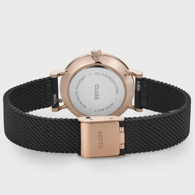 Cluse Boho Chic Petite Mesh Black Rose Gold sold by Jura Watches product image thumbnail 3