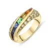 18ct Yellow Gold Rainbow Sapphire 0.39ct Diamond Ring D sold by Jura Watches