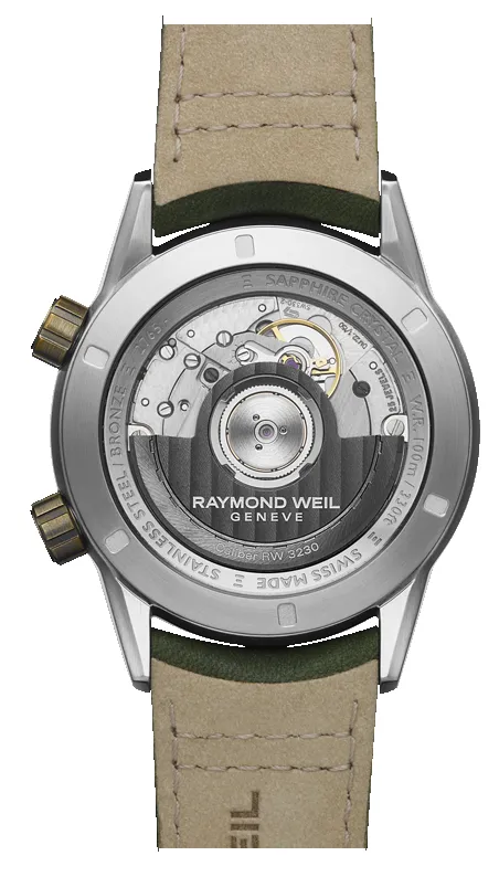 Raymond Weil Freelancer GMT Worldtimer Green sold by Jura Watches product image thumbnail 2