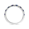 18ct White Gold 0.37ct Sapphire Diamond Half Eternity Ring sold by Jura Watches