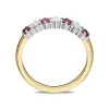 18ct Yellow Gold 0.52ct Ruby Diamond Half Eternity Ring sold by Jura Watches