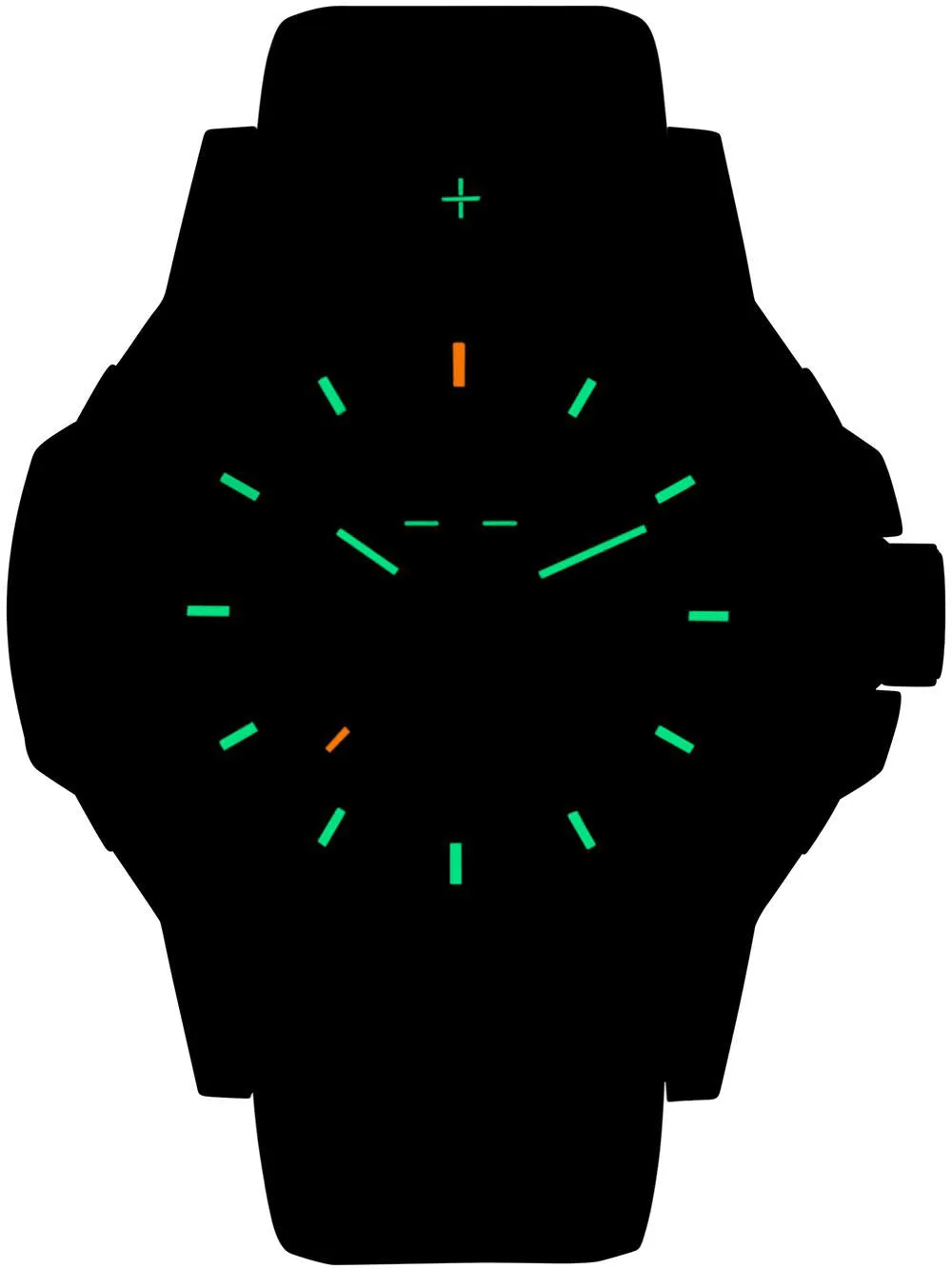 Traser H3 P99 Q Green Rubber Watch sold by Jura Watches product image thumbnail 3