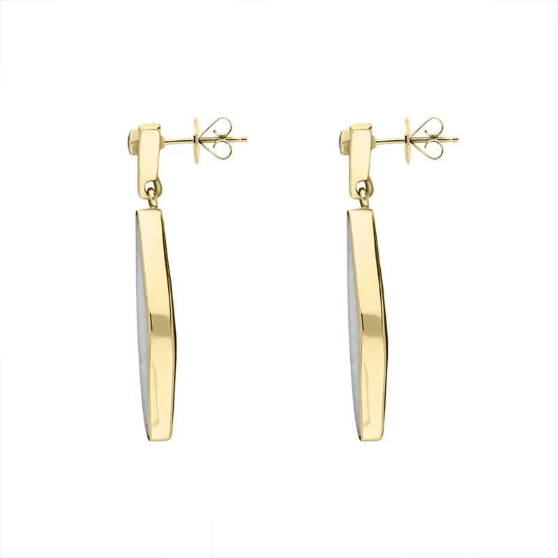 18ct Yellow Gold Opal Diamond Obtuse Shaped Drop Earrings D sold by Jura Watches product image thumbnail 2