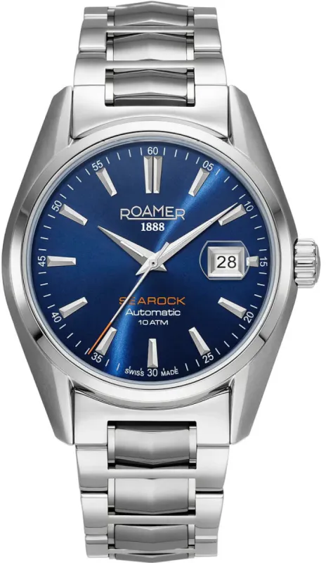 Roamer Searock Automatic Blue Sunray Watch sold by Jura Watches