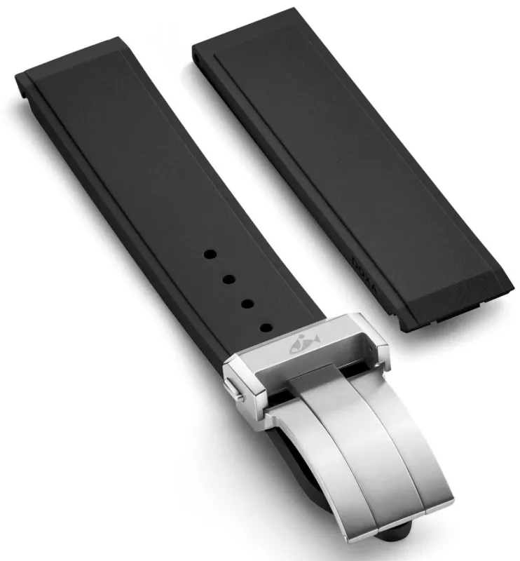 Doxa Strap SUB 600T Rubber Black With Folding Clasp sold by Jura Watches