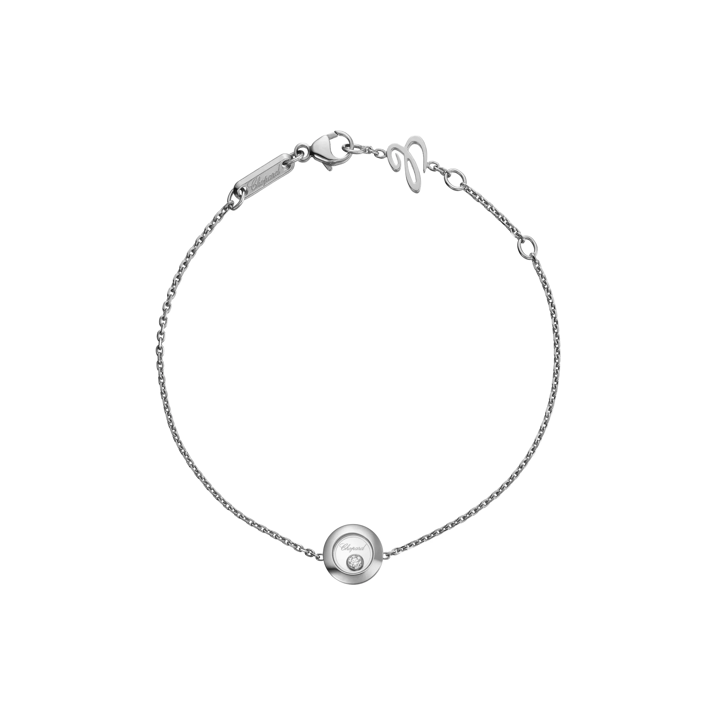 Chopard Happy Diamonds Icons 18ct White Gold Circle Bracelet sold by Jura Watches