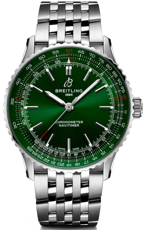 Breitling Navitimer Automatic 41 Green Bracelet Watch sold by Jura Watches