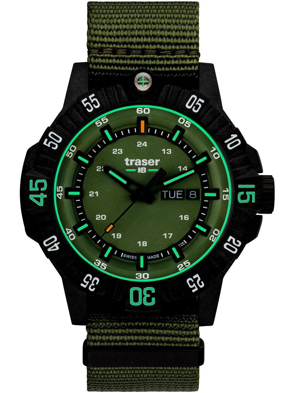 Traser H3 P99 Q Green Nato Watch sold by Jura Watches