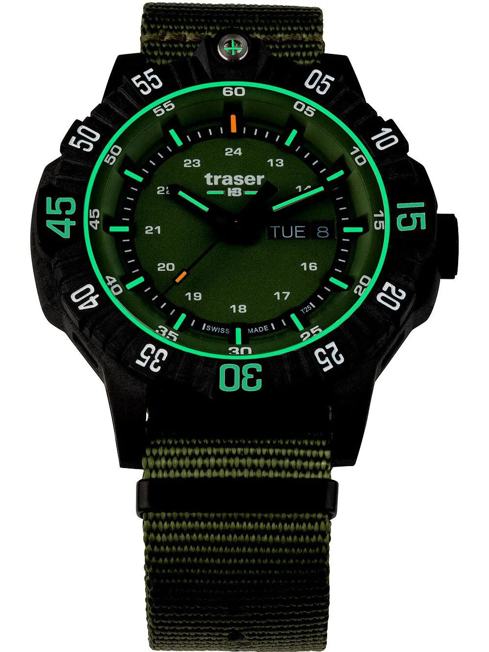 Traser H3 P99 Q Green Nato Watch sold by Jura Watches product image thumbnail 4