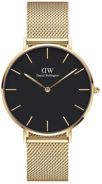 Daniel Wellington Watch Petite 36 Evergold Black sold by Jura Watches