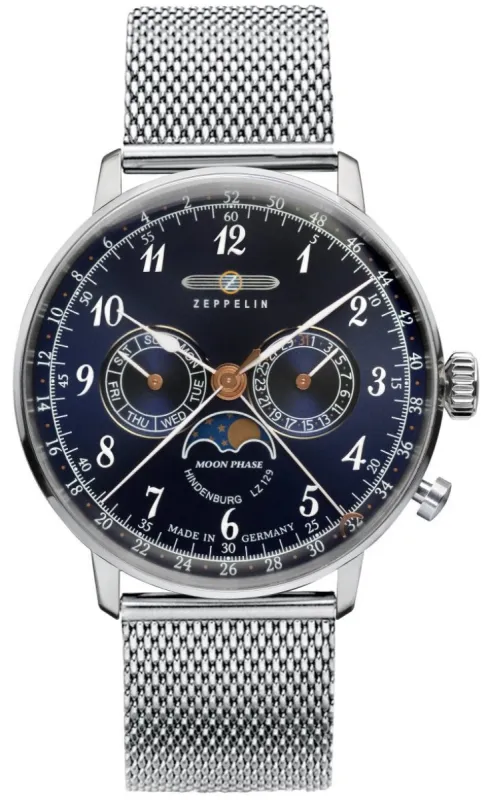 Zeppelin LZ 129 Hindenburg Moonphase Mens Watch sold by Jura Watches