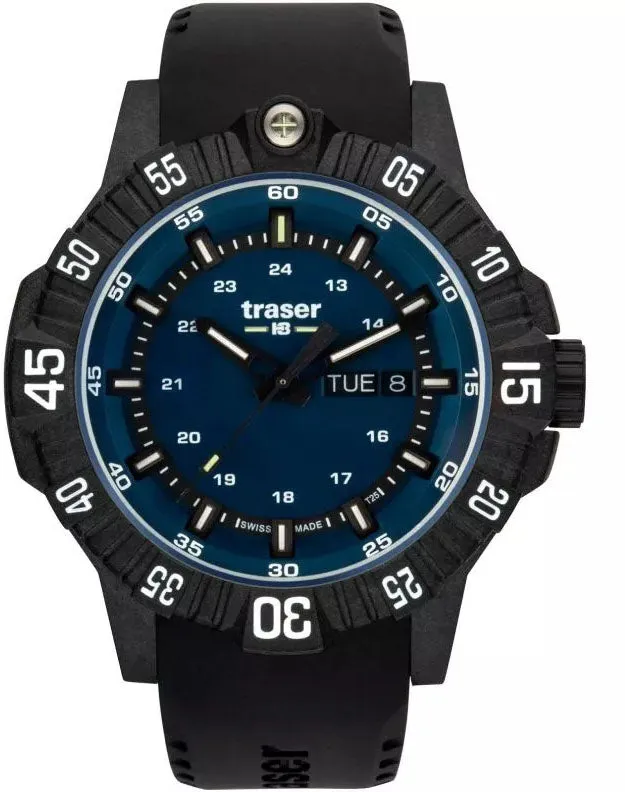 Traser H3 P99 Q Blue Rubber Watch sold by Jura Watches