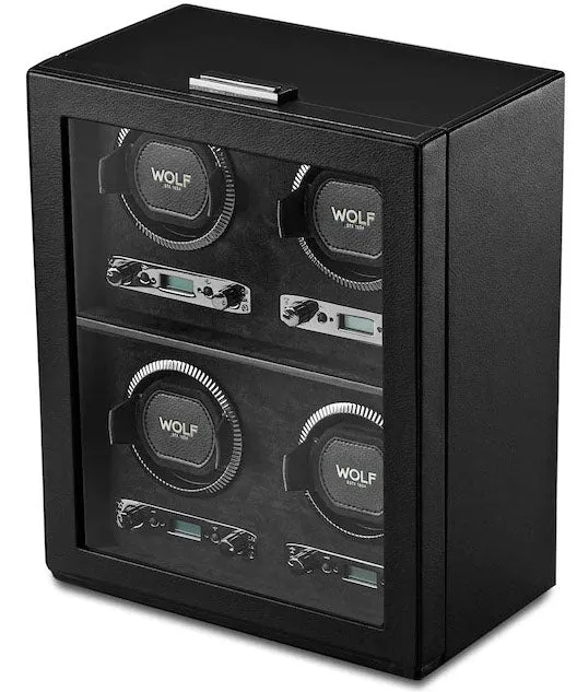 WOLF Watch Winder British Racing Black 4pc sold by Jura Watches