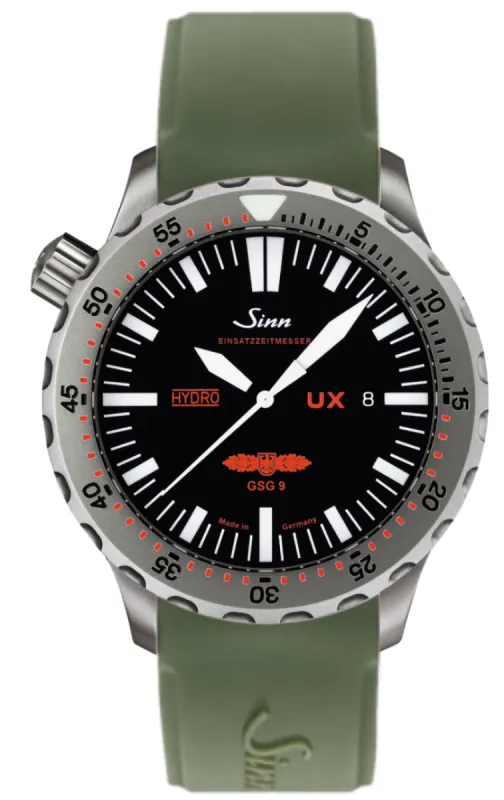 Sinn UX GSG 9 EZM 2B Tegimented Green Rubber Watch sold by Jura Watches