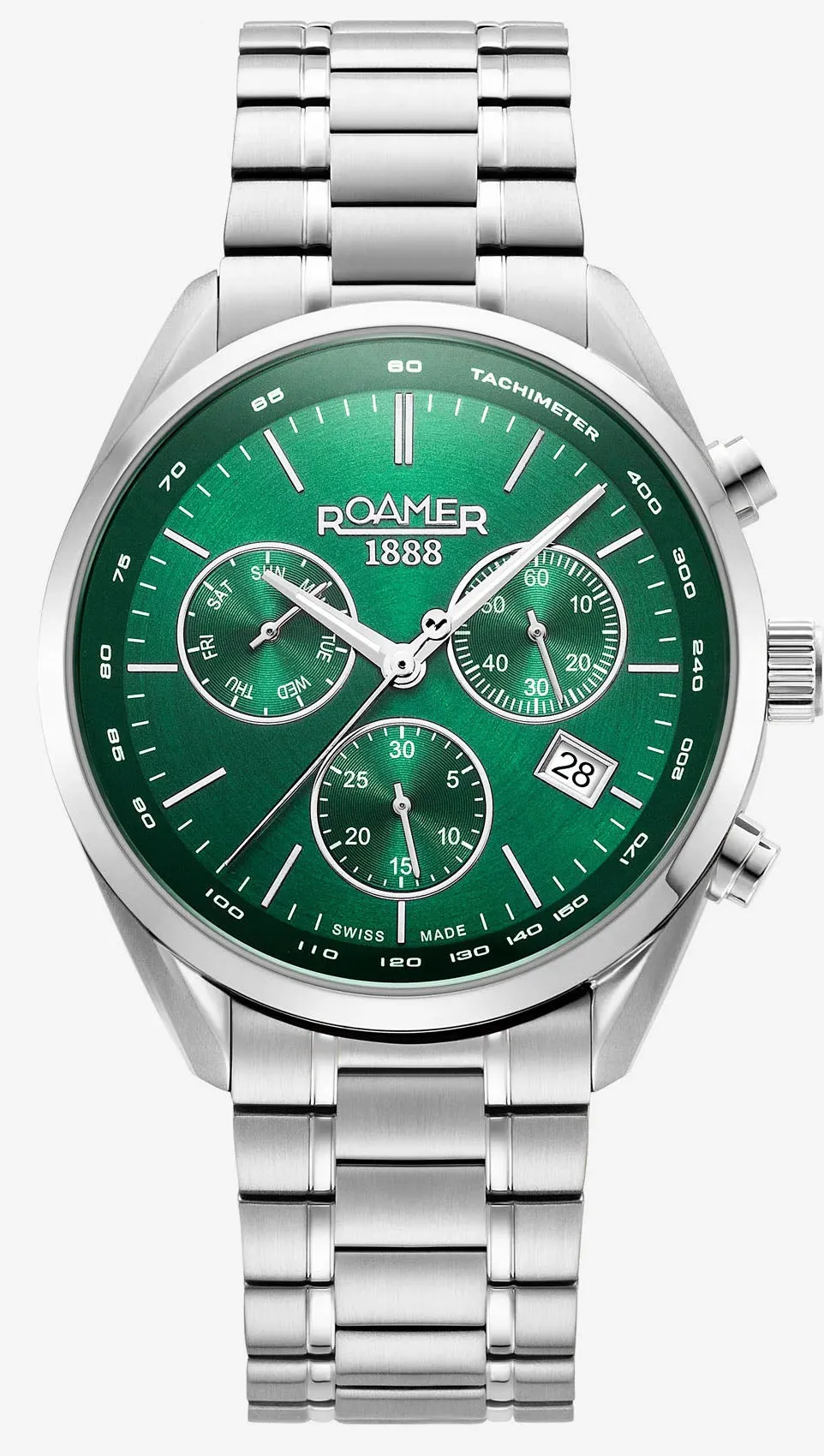 Roamer Pro Chrono Green Watch sold by Jura Watches