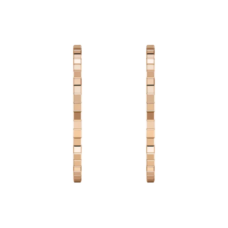 Chopard Ice Cube 18ct Rose Gold Hoop Earrings sold by Jura Watches