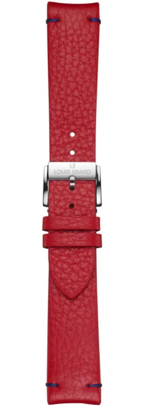 Louis Erard Strap Leather Red Grained XS 20/18mm sold by Jura Watches