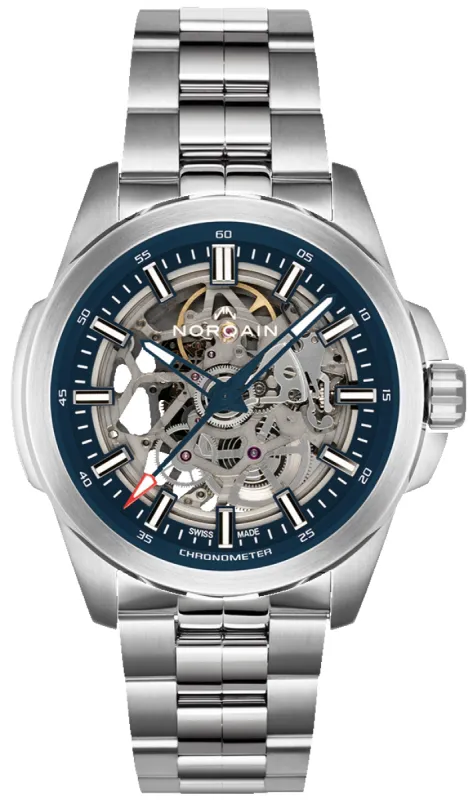 Norqain Independence Skeleton 42mm Bracelet Watch made by Jura Watches