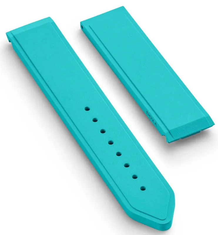 Doxa Strap SUB 600T Rubber Turquoise made by Jura Watches