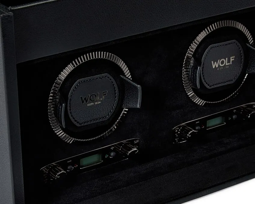 WOLF Watch Winder British Racing Black Double Storage sold by Jura Watches product image thumbnail 4